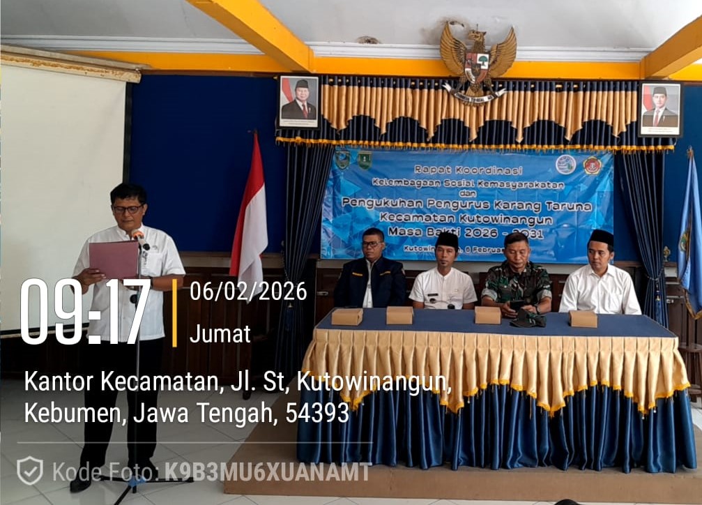 Pengukuhan Pengurus Karang Taruna Kec. Kutowinangun, 6 Pebruari 2026